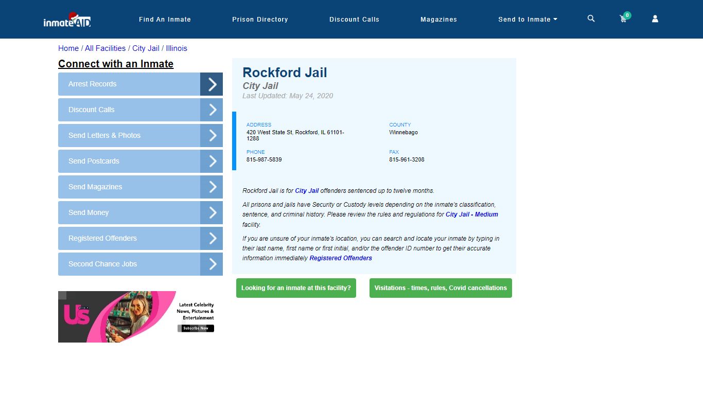 Rockford Jail | Inmate Locator